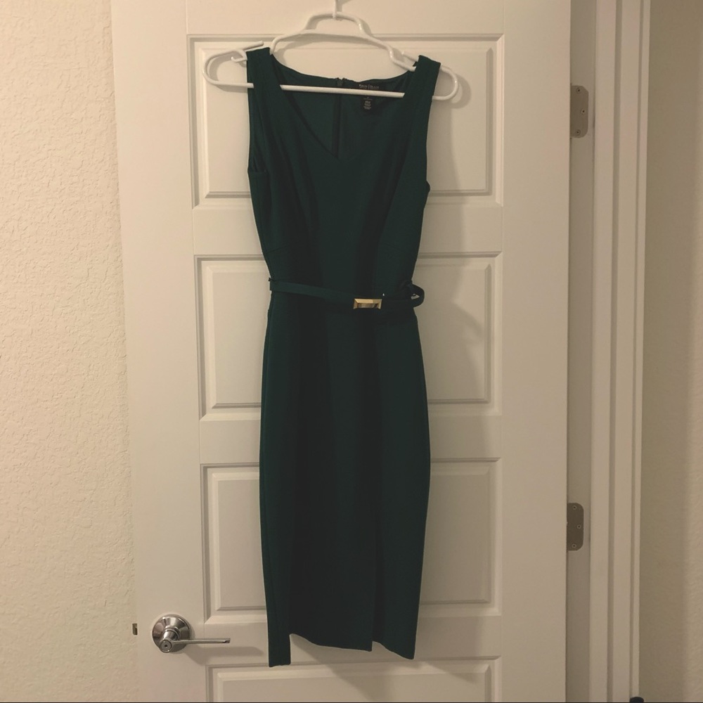 Deep Green White House Black Market Dress - Size 0
